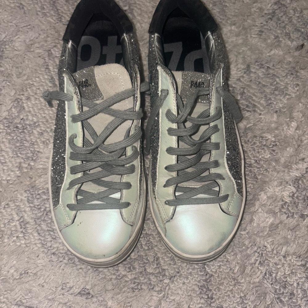 GOLDEN GOOSE P448 John low-top glitter sneaker AUTHENTIC